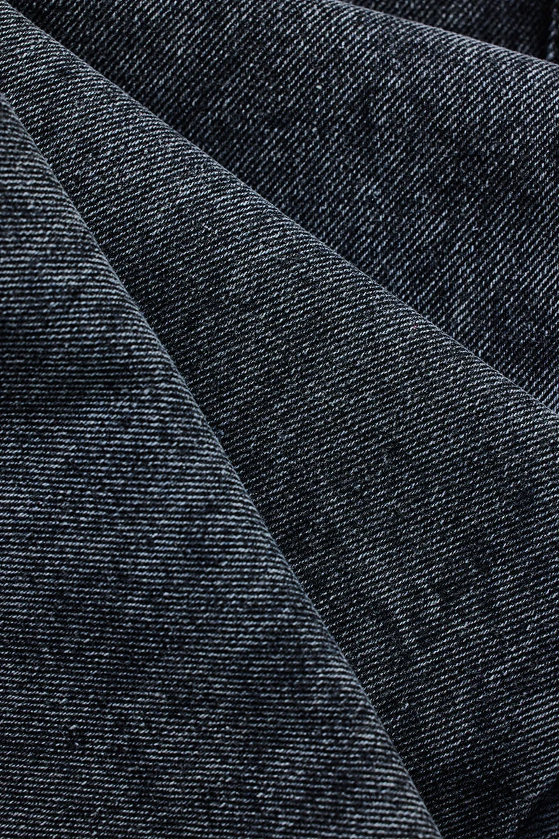 سنيتش Baggy Fit Mid Rise Charcoal Grey Jeans